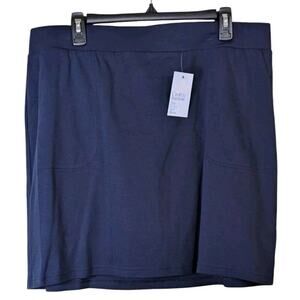Croft & Barrow The Extra Soft Skort Women's Plus Size XL Navy Pockets